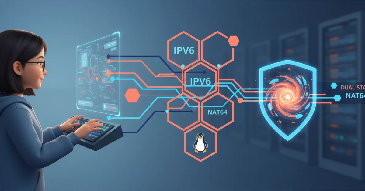 Налаштування IPv6 на Linux-сервері: dual-stack, firewall і NAT64
